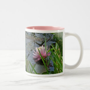 Coördinatiepunten roze waterLily Tweekleurige Koffiemok