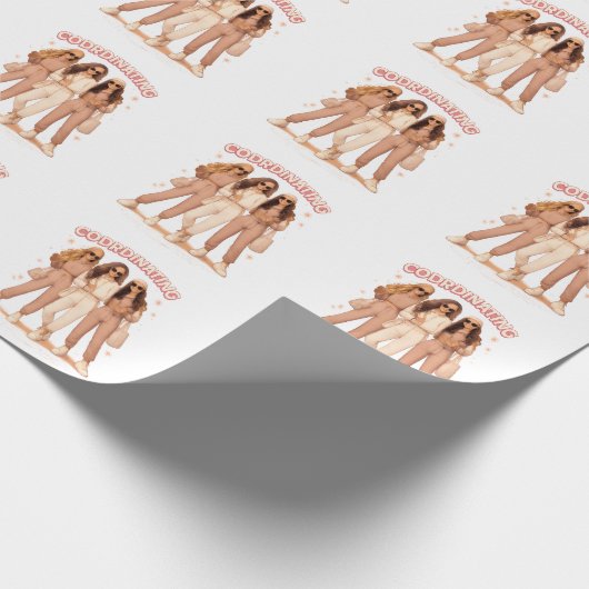 Coordinating Outfit Aesthetic Besties Vibes Cadeaupapier (Hoek)