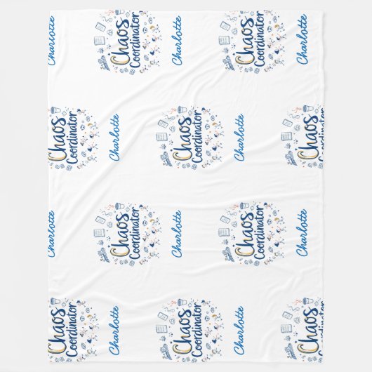 coördinator chaos | Beste Grappige Moederdag Gift Fleece Deken (Voorkant)