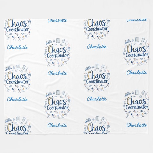 coördinator chaos | Beste Grappige Moederdag Gift  Fleece Deken (Voorkant (Horizontaal))