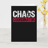 Coördinator Chaos Funny Ouderschap voor mam Kaart (Gele Bloem)
