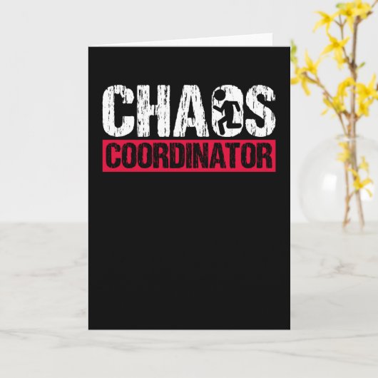 Coördinator Chaos Funny Ouderschap voor mam Kaart (Gele Bloem)