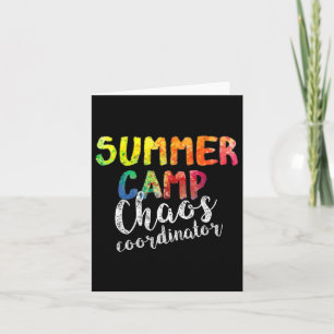 Coördinator Chaos . Funny Summer Camp Counselor Kaart