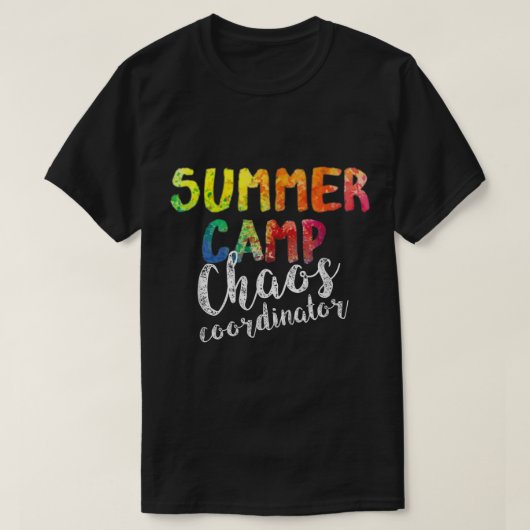 Coördinator Chaos . Funny Summer Camp Counselor T-shirt (Design voorkant)