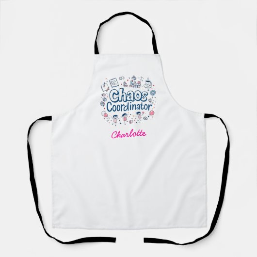 coördinator chaos | Mom Hustle Funny Moederdag Schort (Voorkant)