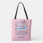 coördinator chaos | Mom Life | Grappige Moederdag Tote Bag (Achterkant)