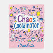 coördinator chaos | Schattigee Grappige Moederdag  Fleece Deken (Voorkant)