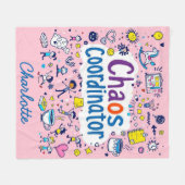 coördinator chaos | Schattigee Grappige Moederdag  Fleece Deken (Voorkant (Horizontaal))