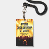Coördinator evenementen  All Access-concertpas B Badge (Achterkant met lanyard)