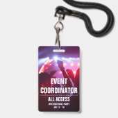 Coördinator evenementen All Access-concertpas B Badge (Voorzijde met lanyard)