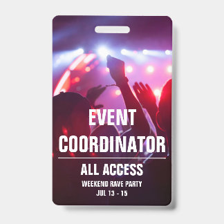 Coördinator evenementen All Access-concertpas B Badge