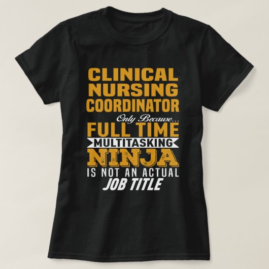 coördinator klinische verpleging t-shirt (Design voorkant)