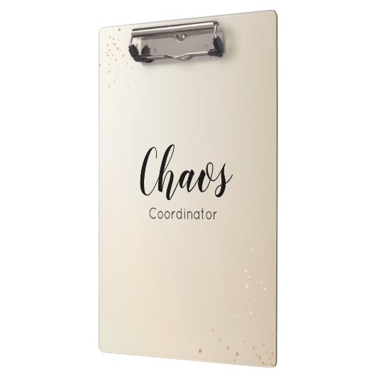 Coördinator leerstoel Gold Glitter-script Klembord (Links)