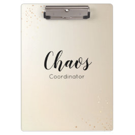 Coördinator leerstoel Gold Glitter-script Klembord
