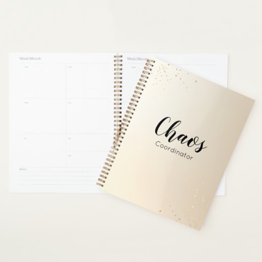 Coördinator leerstoel Gold Glitter-script Planner (Display)