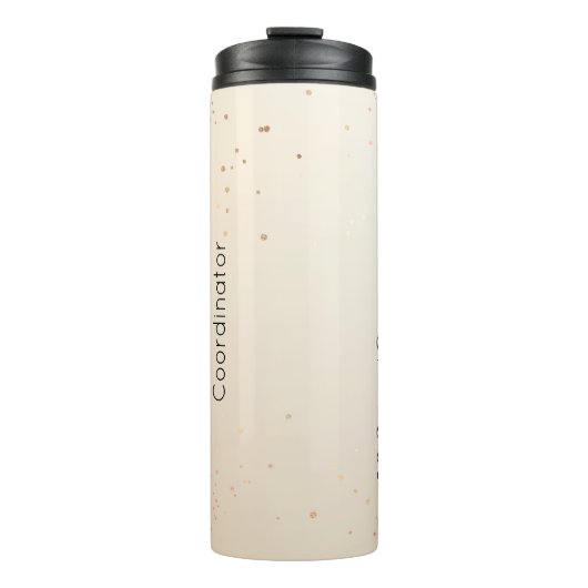 Coördinator leerstoel Gold Glitter-script Thermosbeker (Voorkant)