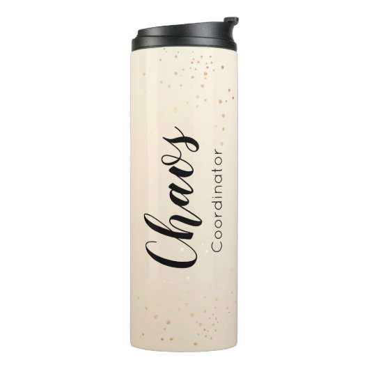Coördinator leerstoel Gold Glitter-script Thermosbeker (Gedraaid links)