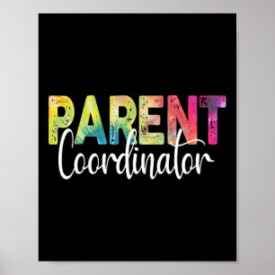 Coördinator ouders Tie Dye Terug Naar School Waard Poster
