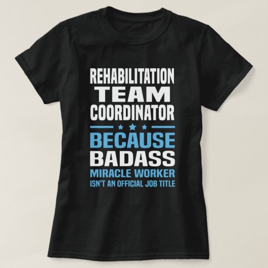 Coördinator rehabilitatieteam t-shirt (Design voorkant)
