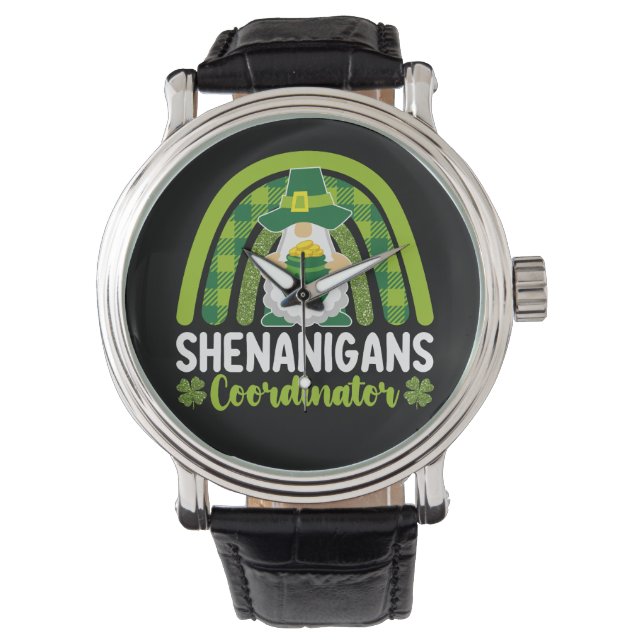 Coordinator Streken Kabouters St. Patrick's Dag Horloge (Voorkant)