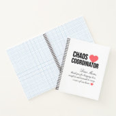 Coördinator van Chaos Gepersonaliseerd Uniek Cadea Notitieboek (Binnen)