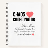 Coördinator van Chaos Gepersonaliseerd Uniek Cadea Notitieboek (Voorkant)