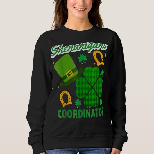 Coördinator van de shenanigans Leprechaun St Patri Trui (Voorkant)