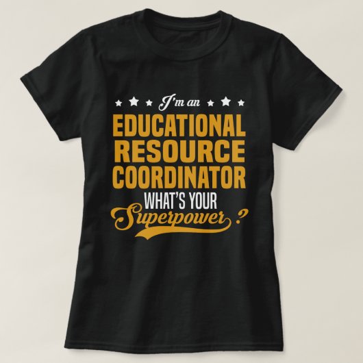Coördinator voor onderwijsmiddelen t-shirt (Design voorkant)