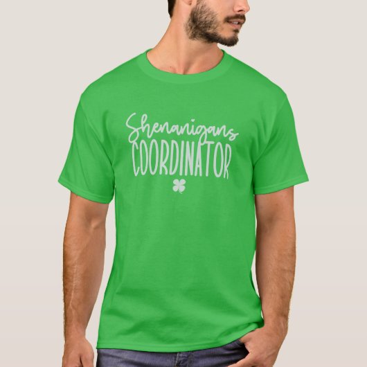 Coördinator voor Shenanigans, Funny St Patrick's D T-shirt (Voorkant)