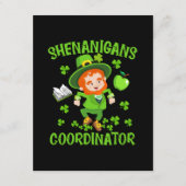 Coördinator voor Shenanigans Funny Teacher St Patr Informatiekaartje (Voorkant)
