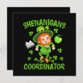 Coördinator voor Shenanigans Funny Teacher St Patr Kaart (Voorkant / Achterkant)