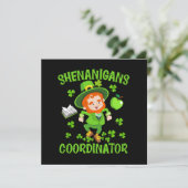 Coördinator voor Shenanigans Funny Teacher St Patr Kaart (Staand voorkant)