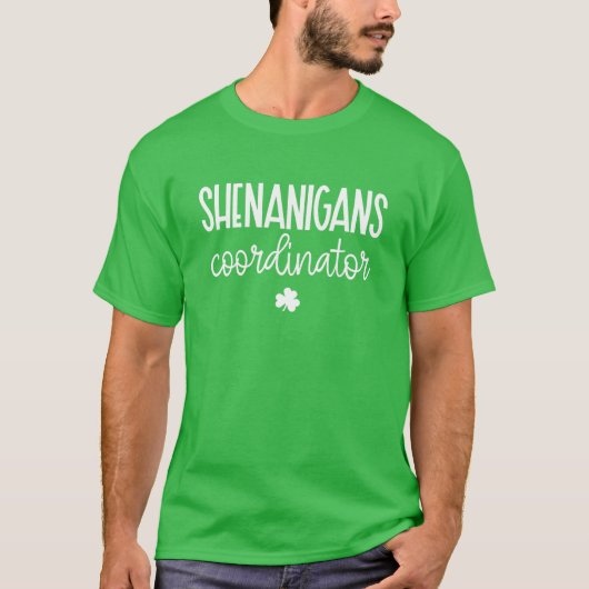 Coördinator voor Shenanigans Funny Teacher St Patr T-shirt (Voorkant)