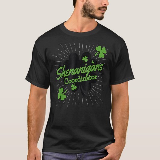 Coördinator voor Shenanigans Funny Teacher St Patr T-shirt (Voorkant)