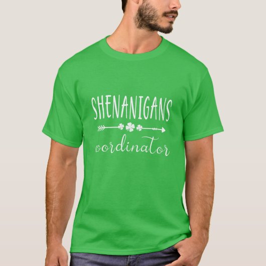 Coördinator voor Shenanigans Funny Teacher St Patr T-shirt (Voorkant)