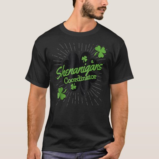 Coördinator voor Shenanigans Funny Teacher St Patr T-shirt (Voorkant)