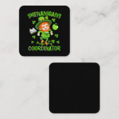 Coördinator voor Shenanigans Funny Teacher St Patr Vierkante Visitekaartje (Voorkant / Achterkant)