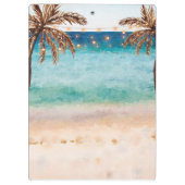 coördinator voor tropische strandbruiloft klembord (Achterkant)