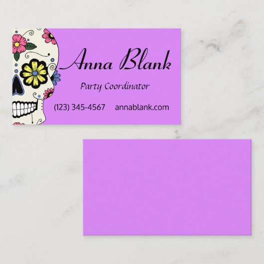 Coördinator voor Visitekaartje van suikerschedel (Voorkant / Achterkant)