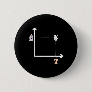 Coördineer 6 7 Grappige Wiskundeleraar Meme Hallow Ronde Button 5,7 Cm