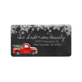 Coördineren van het etiket van het Kerstmisadres (Voorkant)