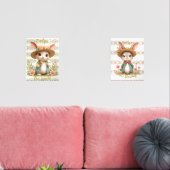 Coördineren van Schattigee Bunny Nursery Print Muurkunst Sets (Woonkamer)