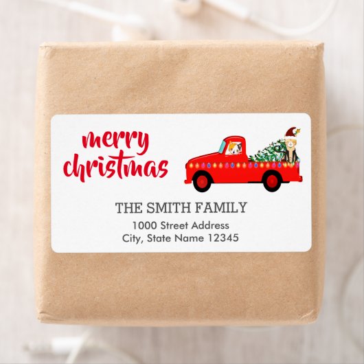 coördinerend kerstadres etiket (Insitu)