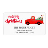 coördinerend kerstadres etiket (Voorkant)