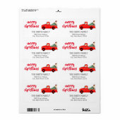  coördinerend kerstadres etiket (Full Sheet)