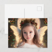 Coördinerende Little Angel Kerstkaart Feestdagenkaart (Voorkant / Achterkant)