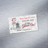 Coördinerende roze zet je bruin op het pad magnetisch visitekaartje (Voorbeeld)