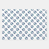 Coördinerende set Blauwe blauwgroen volleybalpatro Inpakpapier Vel (Voorkant 3)