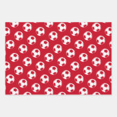 Coördinerende sport set rood groene voetballen inpakpapier vel (Voorkant 2)