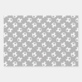 Coördinerende sportset Blauwgrijze voetballen Inpakpapier Vel (Voorkant 2)